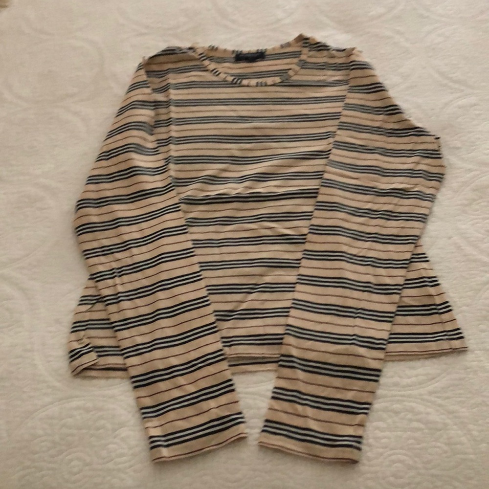 BURBERRY long sleeve top w stretch, nova stripes